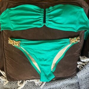 Rare VS Bikini Set with Cheetah Accents